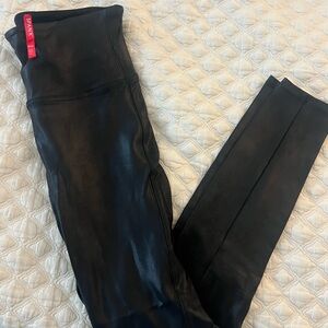 SPANX Shiny Black Leggings